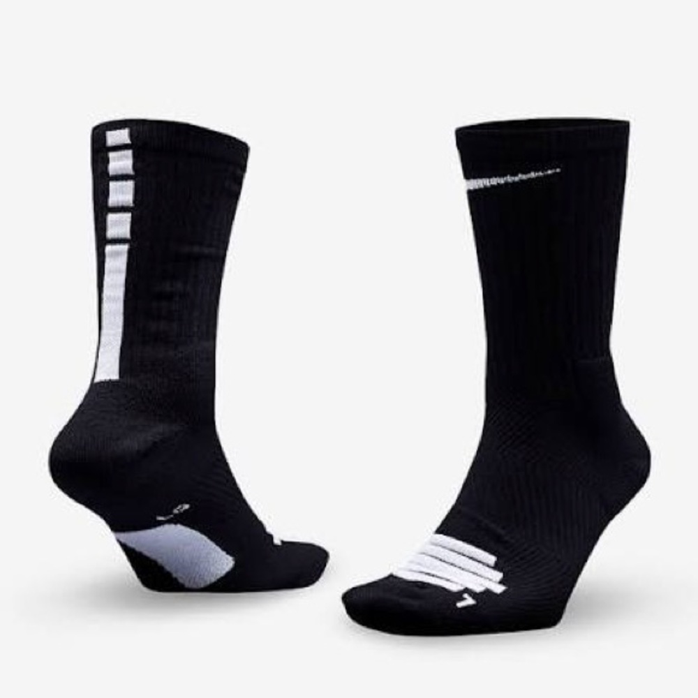Nike Elite Basketball Crew Socks BUNDLE of 2 PAIRS, Men’s 8-12, Wmn 10-13